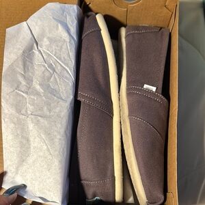 TOMS Canvas Slip-On Shoes - Dark Brown